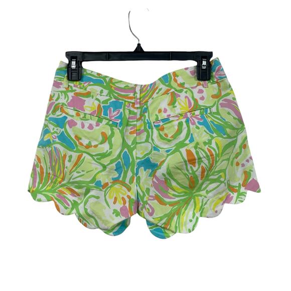 Lilly Pulitzer The Buttercup Short Green Multi Elephant Ears Leaf Print Size 00 - Picture 6 of 7